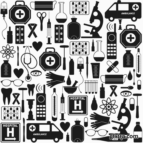 Collection of picture vector medical icon medical tool infographics 25 EPS