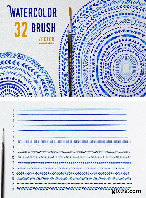 CM 311343 - Vector Watercolor Brushes