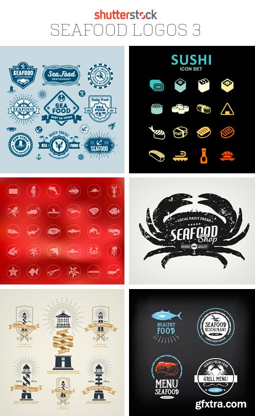 Amazing SS - Seafood Logos 3, 25xEPS