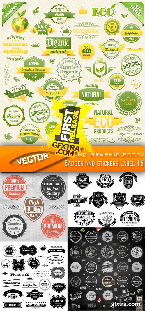 Stock Vector - Badges and stickers label 16