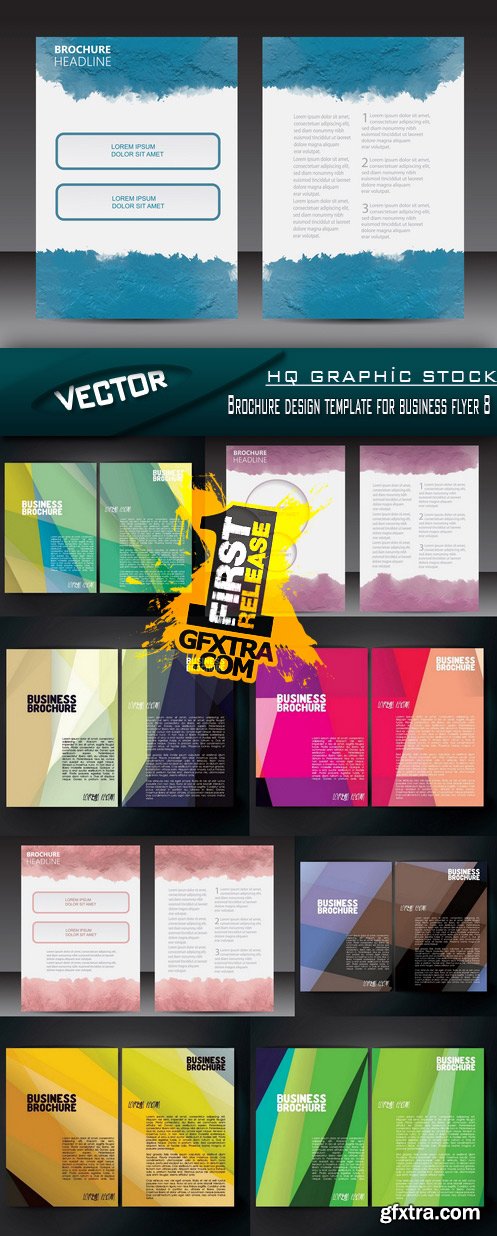 Stock Vector - Brochure design template for business flyer 8