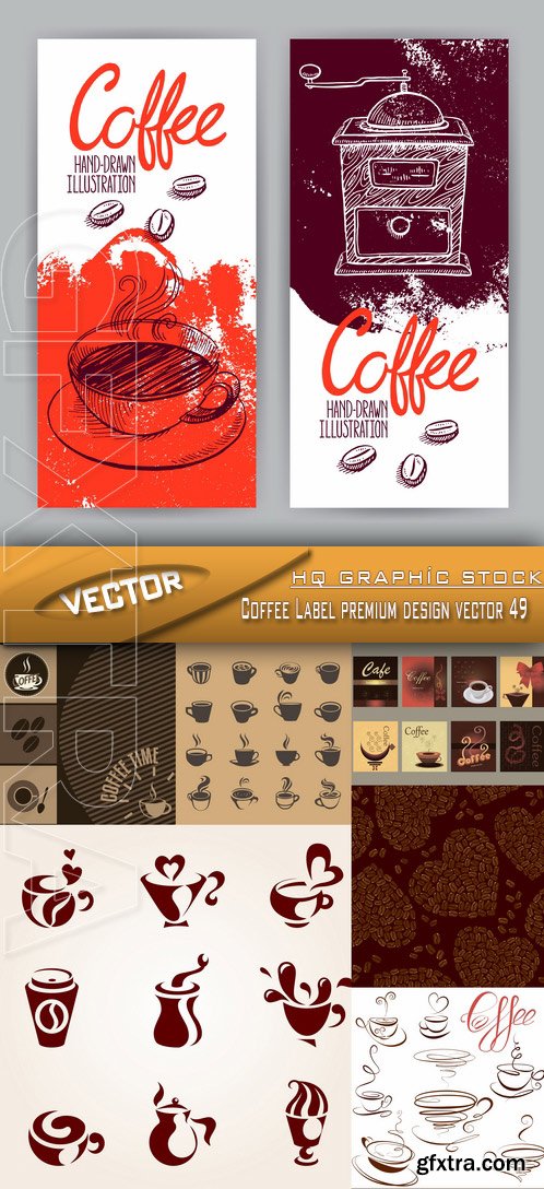 Stock Vector - Coffee Label premium design vector 49