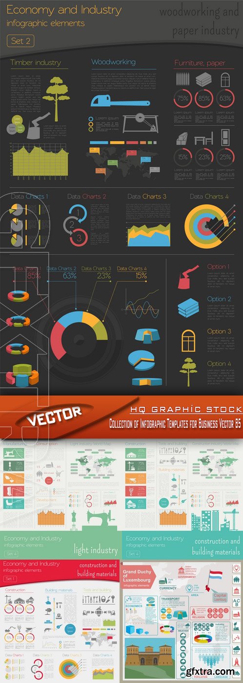 Stock Vector - Collection of Infographic Templates for Business Vector 85