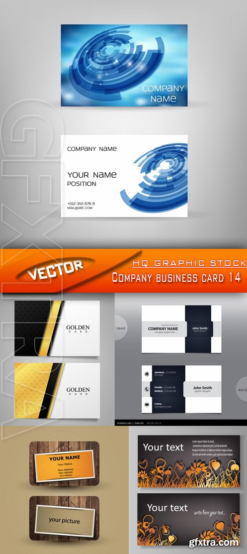 Stock Vector - Company business card 14