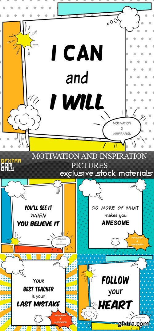 Motivation and Inspiration pictures - 5xEPS