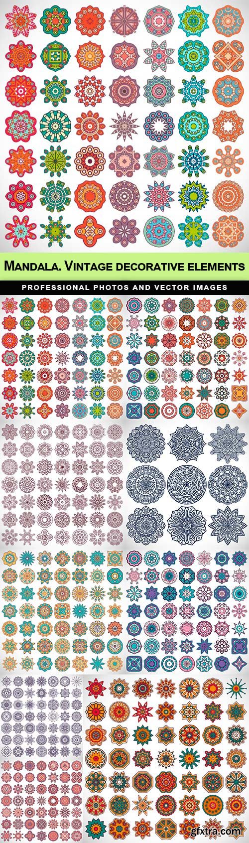 Mandalas. Vintage decorative elements - 9 EPS