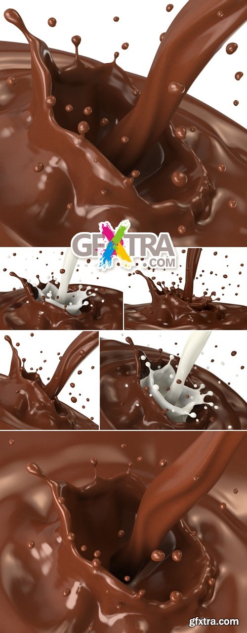 Stock Photo - Chocolate Splashes