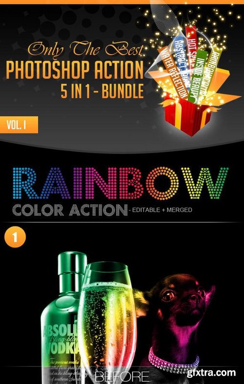 Graphicriver Only The Best Photoshop Action 5 In 1 Bundle 2644852