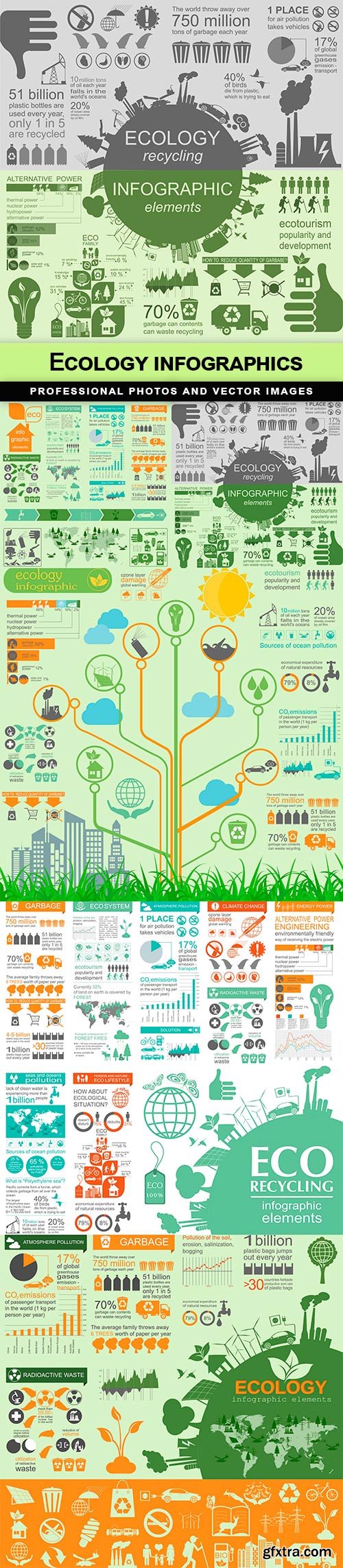 Ecology infographics - 5 EPS