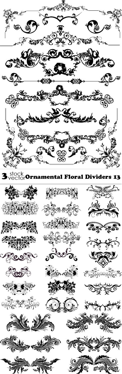 Vectors - Ornamental Floral Dividers 13