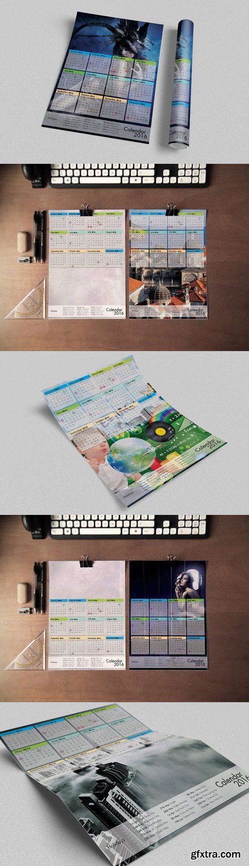 CM - Calendar 2016 Template - A3 Portrait 377572