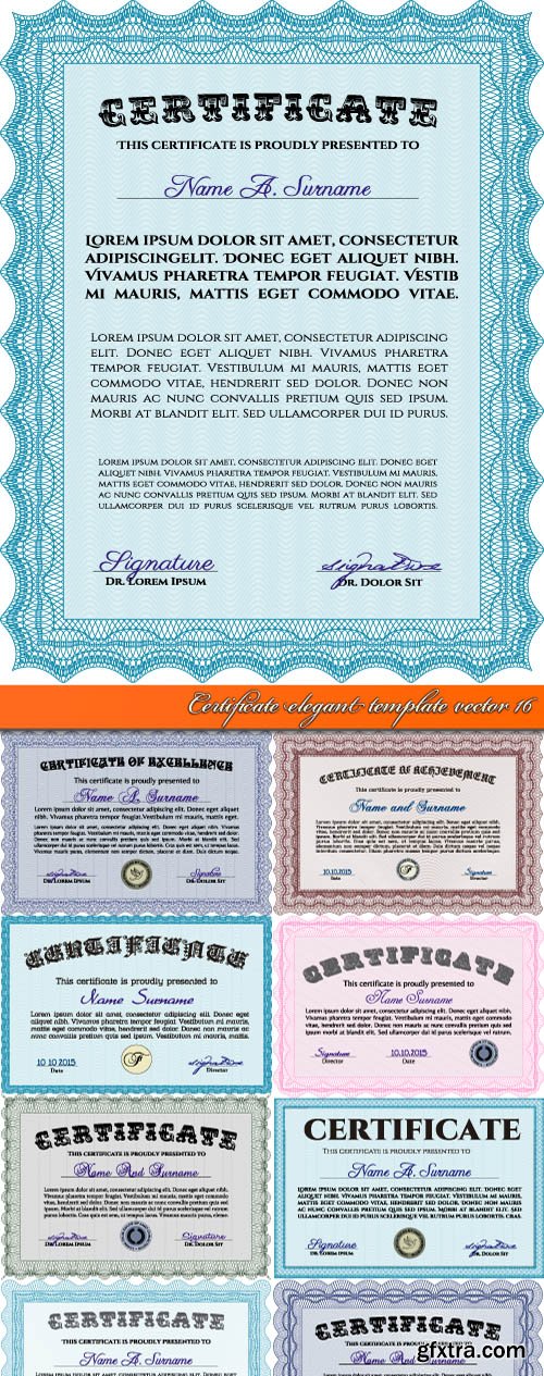 Certificate elegant template vector 16