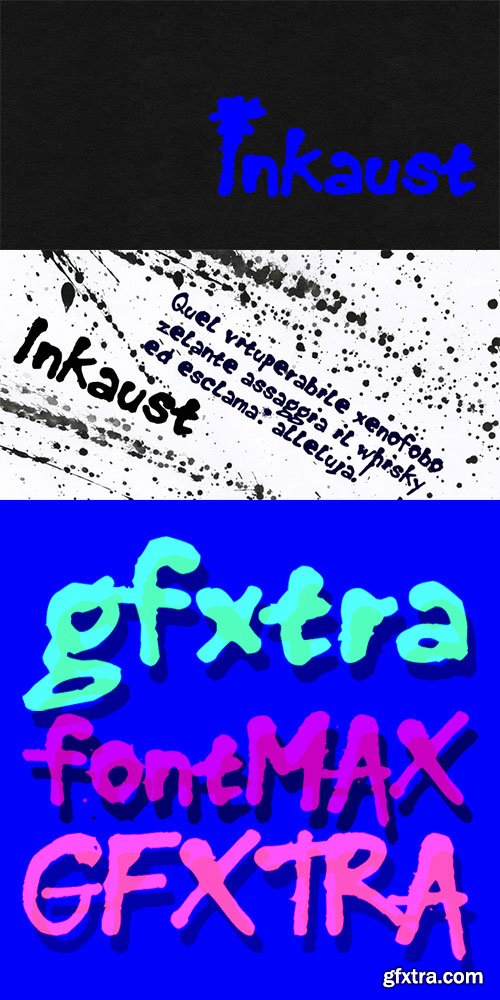 Inkaust - Graffiti Splather Grunge Font OTF $16