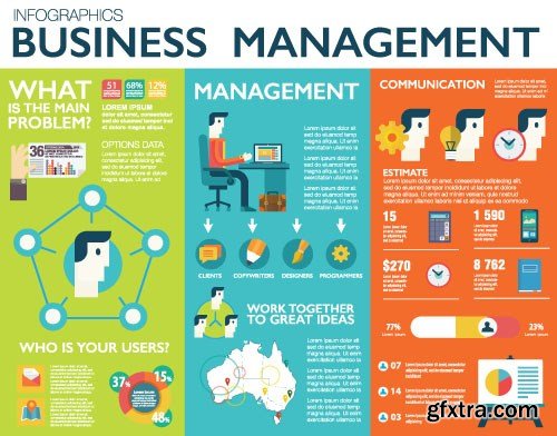 Flat Infographics Templates, 25x EPS