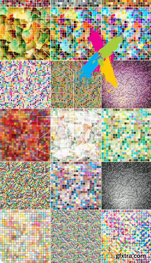 Colored mosaic vector background 8