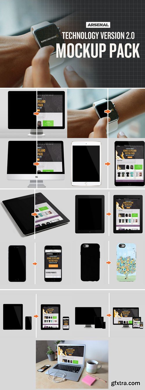 CM - Technology Mockup Templates Pack 379364