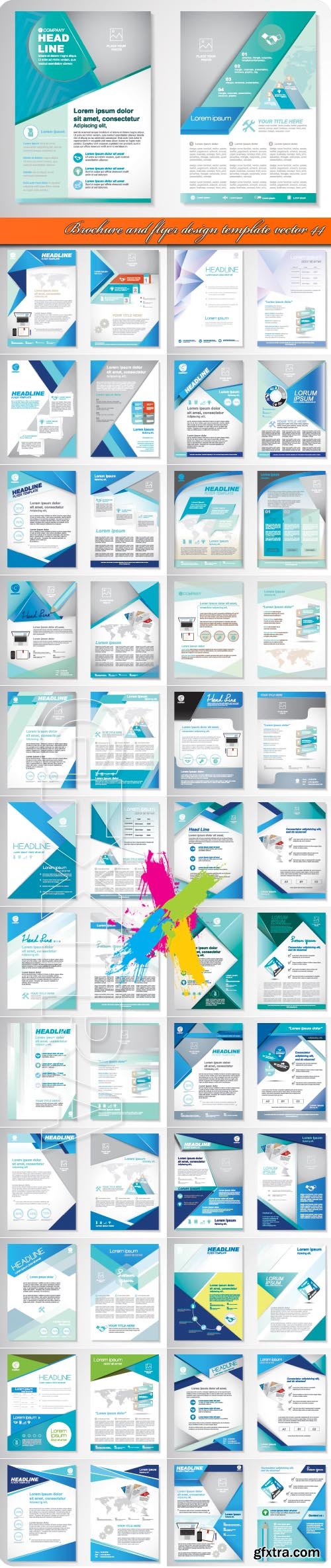 Brochure and flyer design template vector 44