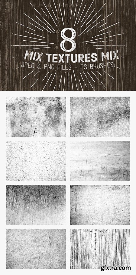 8 High Resolution Brushes & Textures Mix