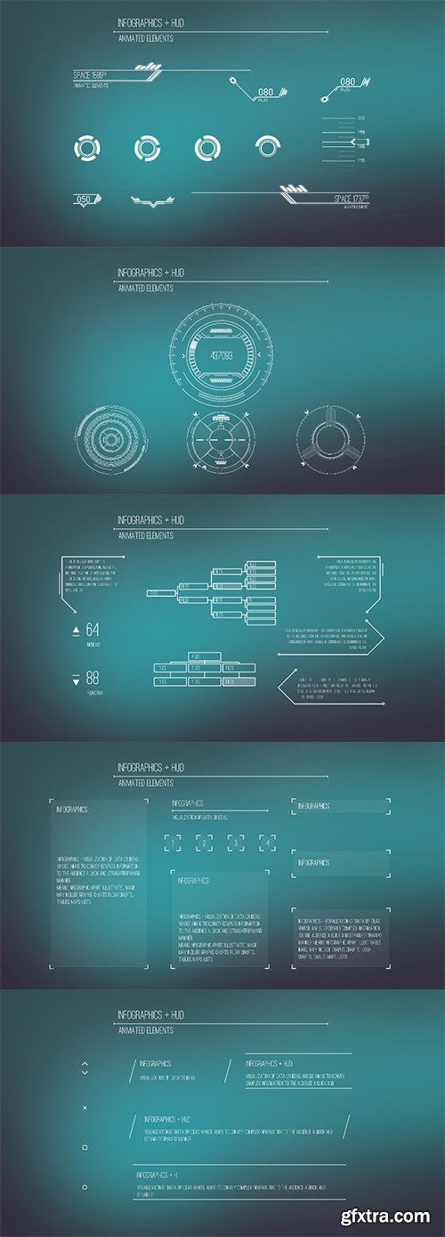 Videohive Infographics + HUD 12598101