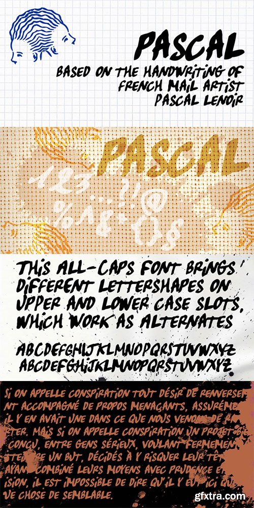 Pascal - Handwriting of Mail Artist Pascal Lenoir OTF $16