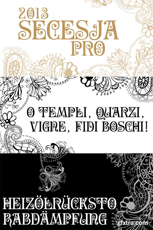 Secesja Pro - Art Nouveau Initials OTF $26