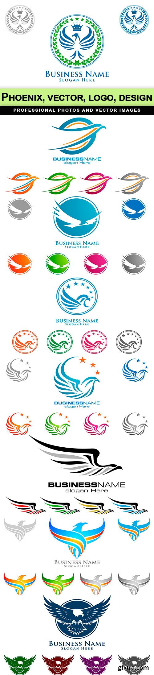 Phoenix, vector, logo, design - 8 EPS