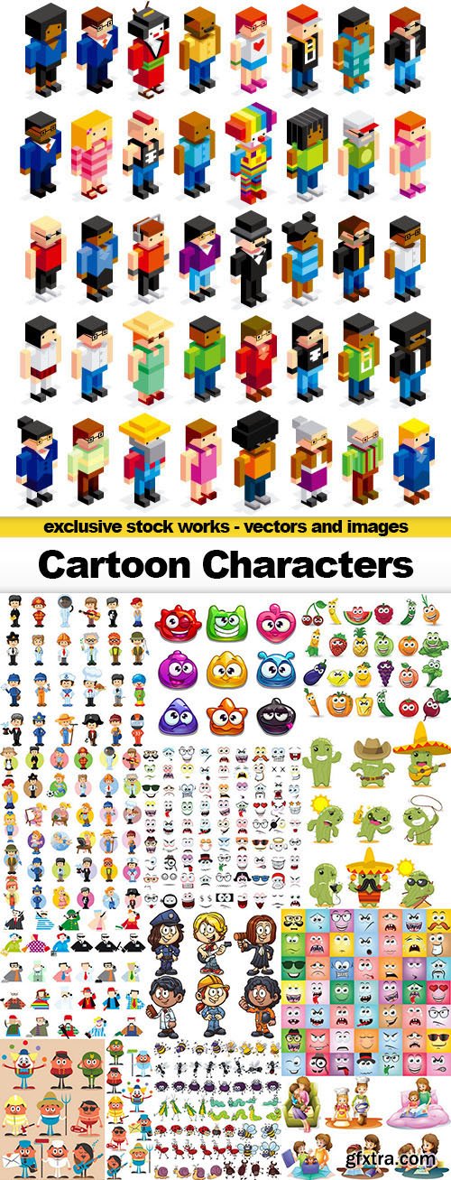 Cartoon Characters, 26x EPS