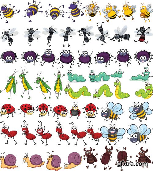 Cartoon Characters, 26x EPS