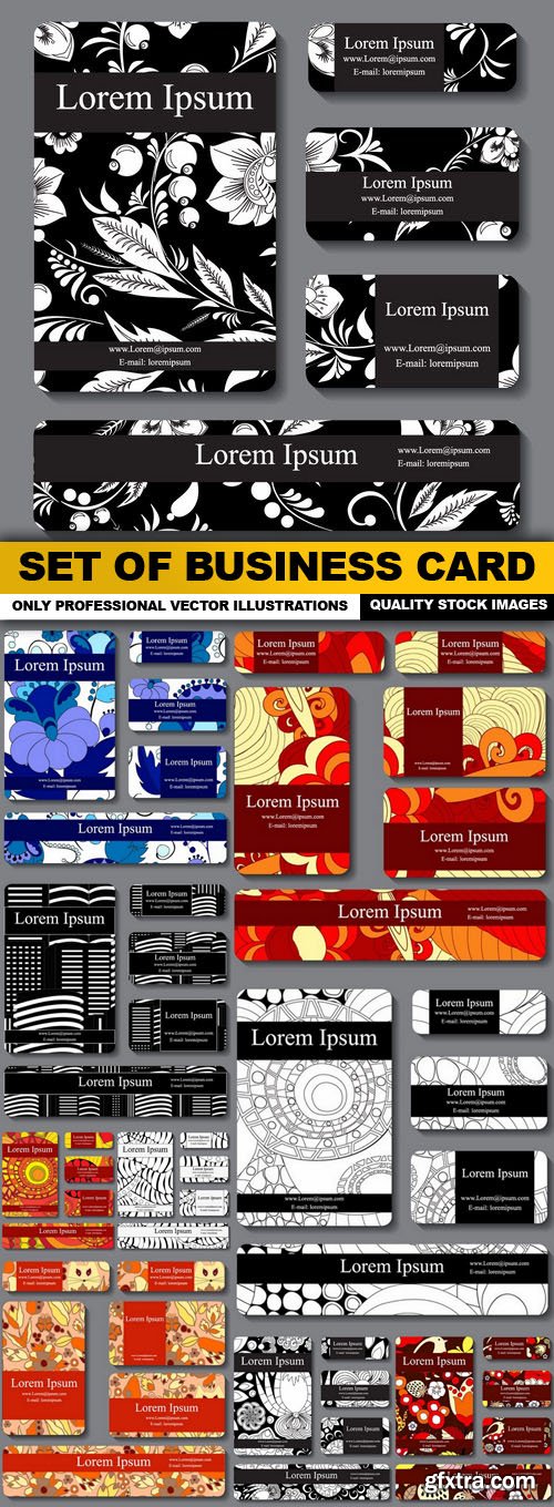 Set Of Business Card - 10 Vector