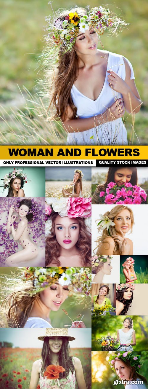 Woman And Flowers - 15 HQ Images