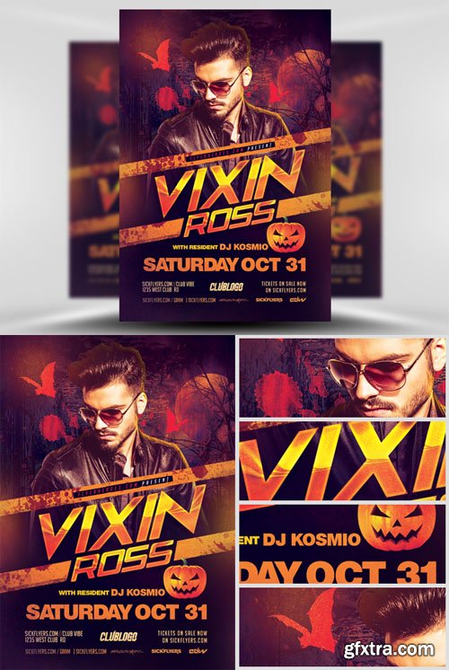 Vixin Halloween Club Flyer Template