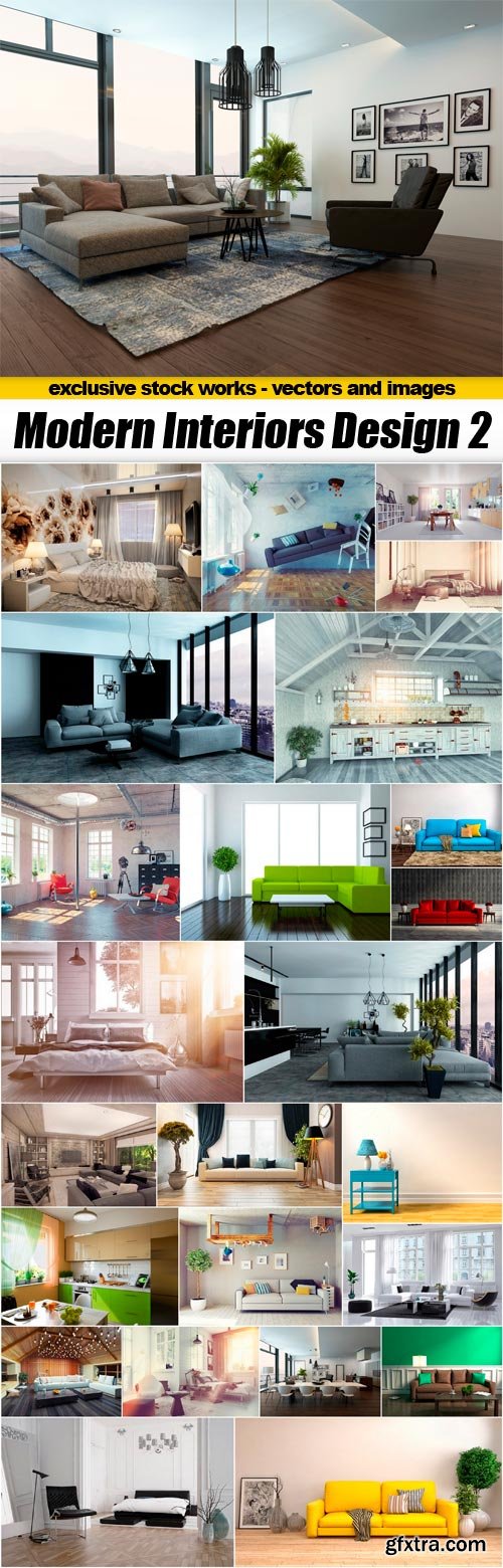 Modern Interiors Design 2 - 25x JPEGs