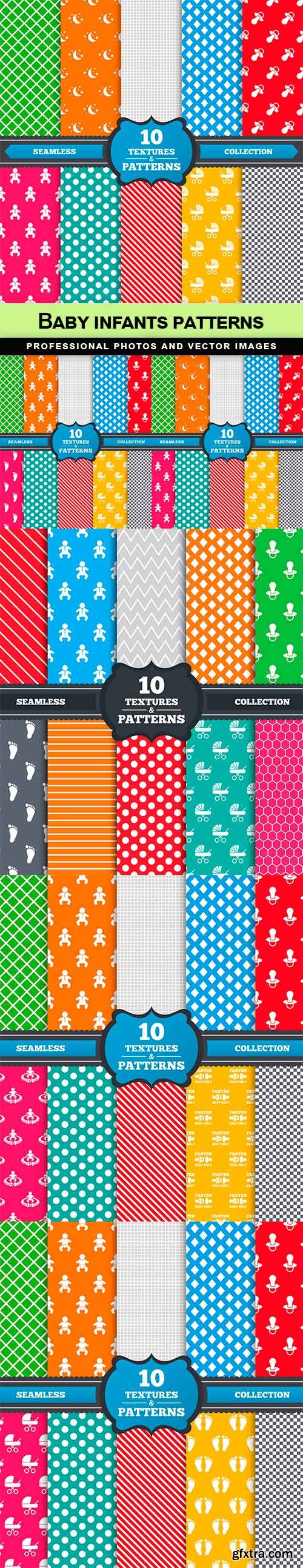 Baby infants patterns - 5 EPS