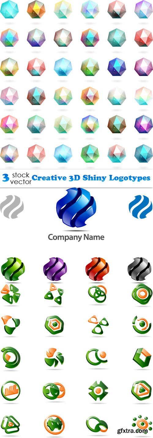 Vectors - Creative 3D Shiny Logotypes