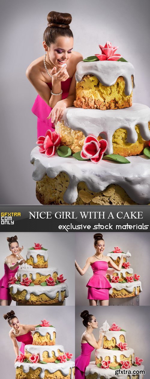 Nice Girl with a Cake - 5 UHQ JPEG