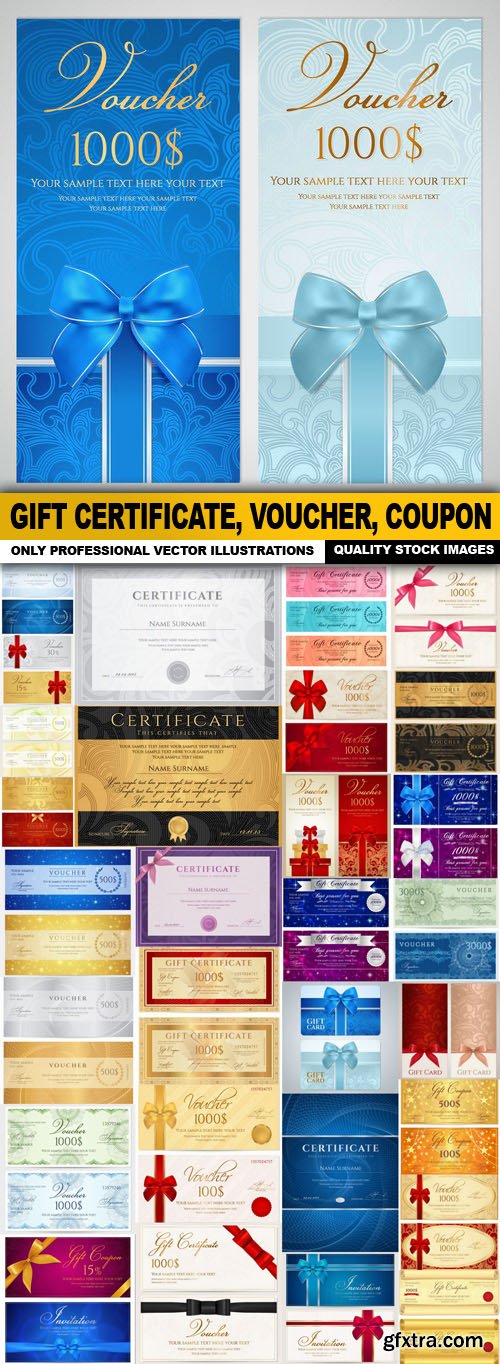 Gift Certificate, Voucher, Coupon - 30 Vector