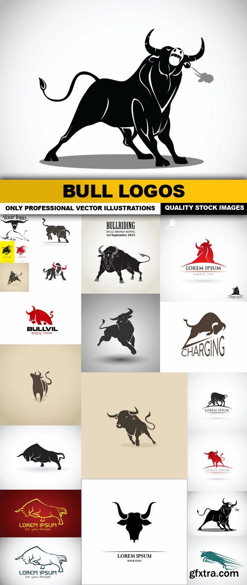 Bull Logos - 20 Vector