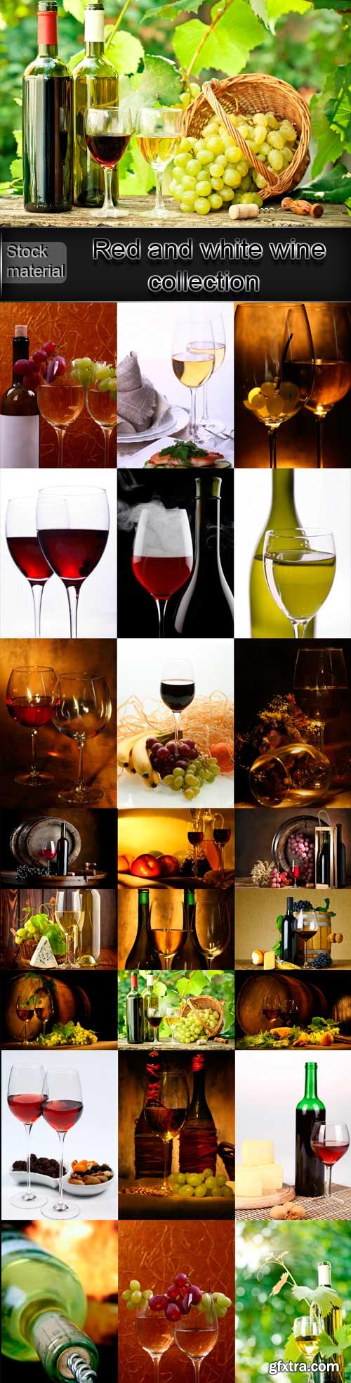 Red and white wine collection