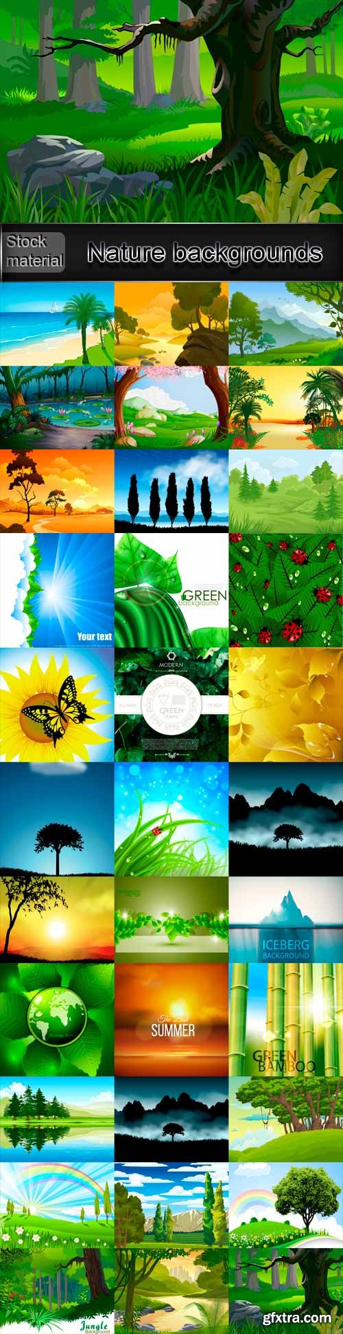 Nature vector backgrounds stock