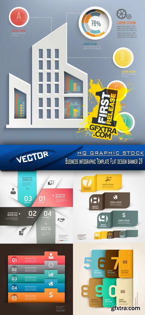 Stock Vector - Business infographic Template Flat design banner 29