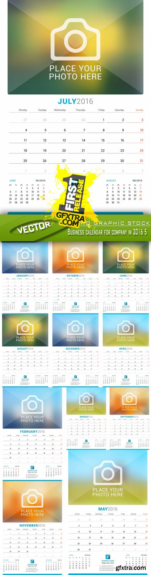 Stock Vector - Business calendar for company in 2016 5