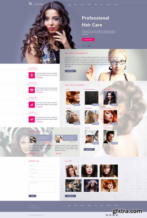 CM - Hair Care Salon/Beauty PSD Template 377586