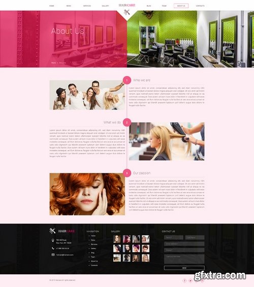 CM - Hair Care Salon/Beauty PSD Template 377586