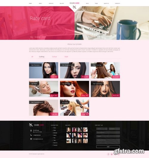 CM - Hair Care Salon/Beauty PSD Template 377586