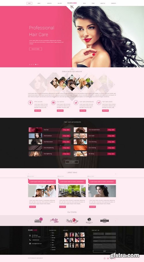 CM - Hair Care Salon/Beauty PSD Template 377586