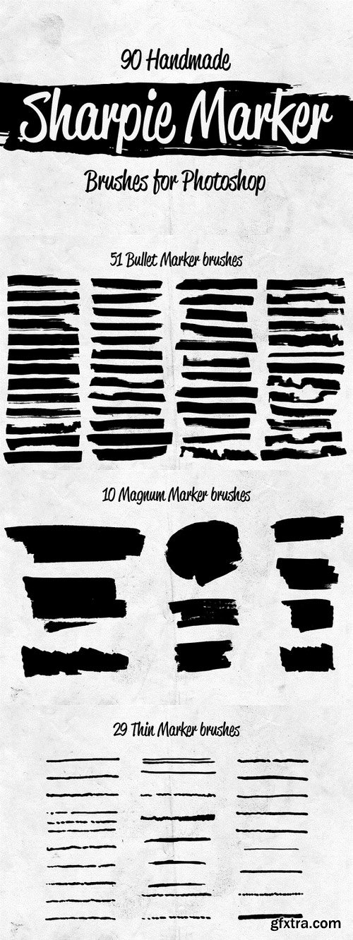 CM - 90 Sharpie Marker Brushes for PS