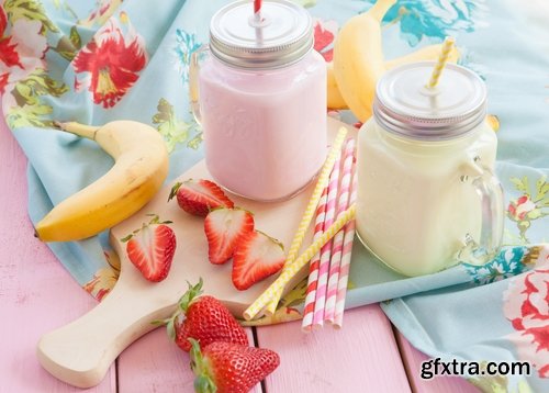 Collection of fruit cocktail drink glass jar of berry fruits 25 HQ Jpeg