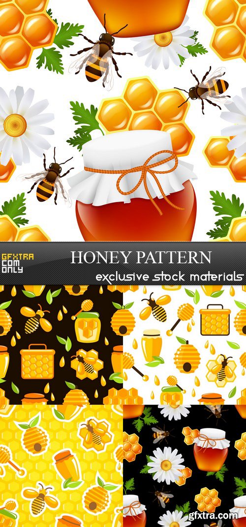 Honey Pattern - 5xEPS