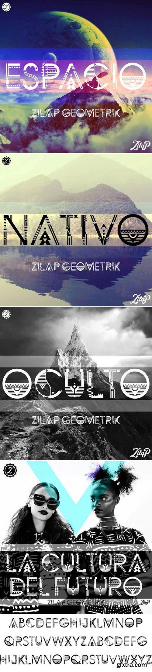 Zilap Geometrik Font