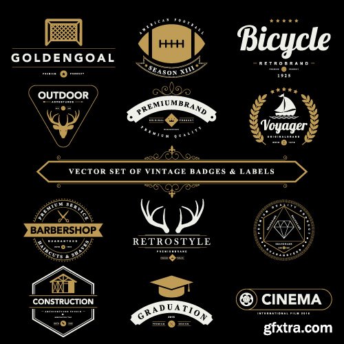 Vintage Logo and Badges set vector